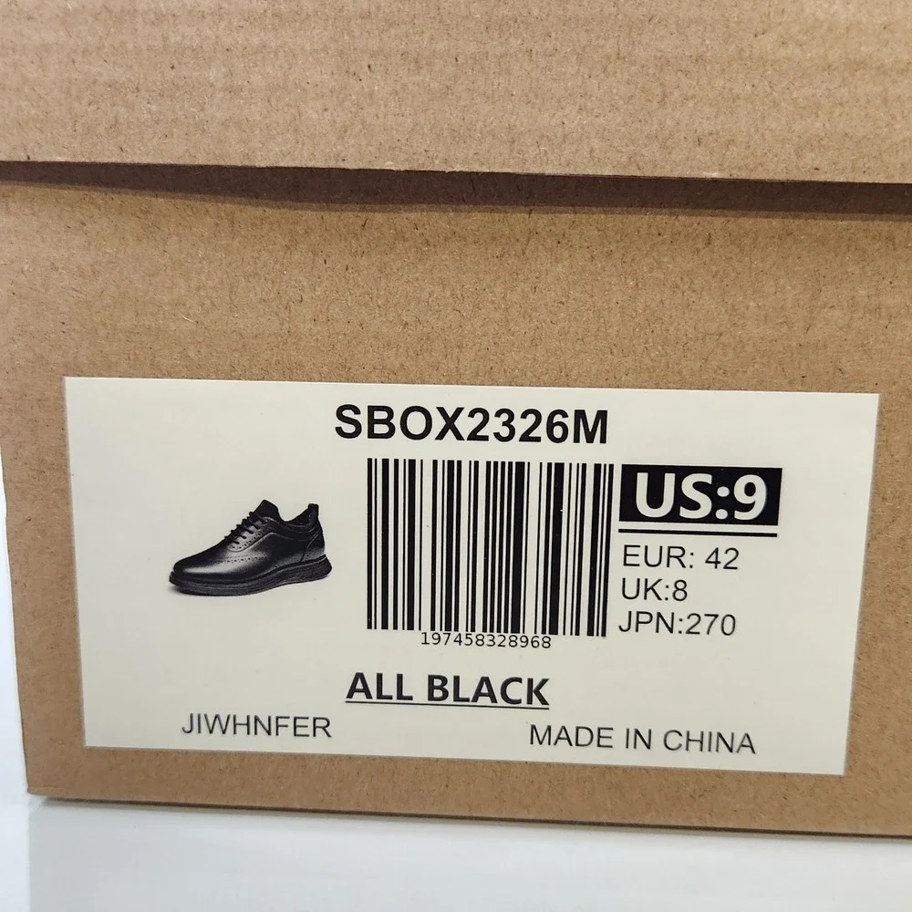 Bruno Marc Oxford Sneakers Mens Size 9 All Black Wingtip Brogue Hybrid Shoes